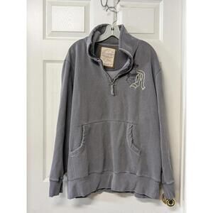 Gray Quarter-Zip Pullover Sweatshirt